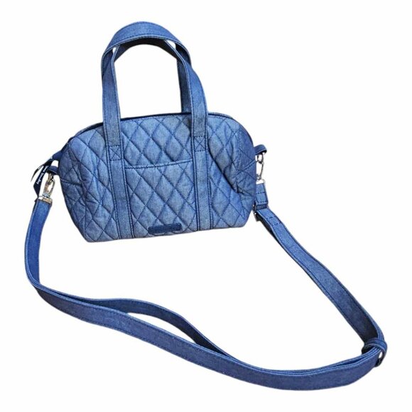 Vera Bradley Handbags - Vera Bradley Denim Mini Quilted Satchel & Crossbody Bag